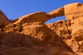 Burdah Rock Bridge, Wadi Rum, Jordan Royalty Free Stock Photo