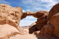 Burdah Arch in Wadi Rum, Jordan. Royalty Free Stock Photo