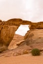 Burdah rock bridge, Wadi Rum desert, Jordan Royalty Free Stock Photo