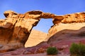 Burdah Rock Bridge in Wadi Rum Desert, Jordan Royalty Free Stock Photo