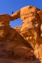 Burdah Rock Bridge, Wadi Rum, Jordan Royalty Free Stock Photo