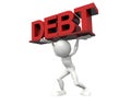 Burden debt Royalty Free Stock Photo