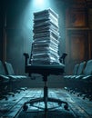 The Burden of Responsibility A Tower of Documents Royalty Free Stock Photo