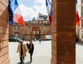 Bureau de vote pool station in France during Presidential Electi