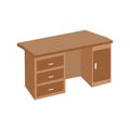 Bureau isometric style Vector Icon which can easily modify or edit