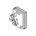 bureaucracy law dictionary isometric icon vector illustration Royalty Free Stock Photo