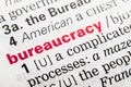 Bureaucracy Word Definition Royalty Free Stock Photo