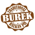 Burek label or stamp Royalty Free Stock Photo