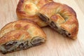 Burek pie with meat, cheese or spinach Royalty Free Stock Photo