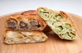 Burek pie with meat, cheese or spinach