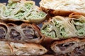 Burek pie with meat, cheese or spinach Royalty Free Stock Photo