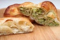 Burek pie with meat, cheese or spinach Royalty Free Stock Photo