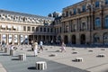 Buren columns in the Palais Royal - Paris, France Royalty Free Stock Photo