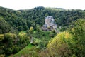 Panoramic view of Burg Eltz castle in autumn Royalty Free Stock Photo