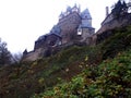 Burg Eltz in germany, unusual side view Royalty Free Stock Photo