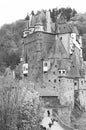 Burg Eltz, Germany: View of the burg Eltz Castle in the forest Royalty Free Stock Photo