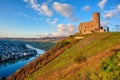 Burg Landshut castle on Mosel river, Germany Royalty Free Stock Photo