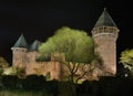 Burg Linn at night Royalty Free Stock Photo