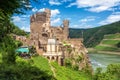 Burg Rheinstein castle on Rhine river in Germany