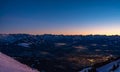 Burgberg town surrounded by mountains at sunset in Germany Royalty Free Stock Photo