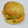 Burger - Big juicy burger on white background - Rounders