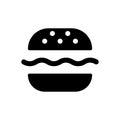 Burger black glyph ui icon