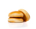 Burger Bun Isolated, Hamburger Bread, Empty Whole Burger Bun on White Background Royalty Free Stock Photo