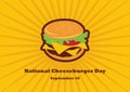 National Cheeseburger Day vector Royalty Free Stock Photo