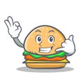 Burger character fast food call me