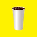 Soda drink coke with ice on unbranded cup Royalty Free Stock Photo