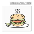Burger color icon