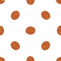 Burger cotlet pattern seamless vector Royalty Free Stock Photo
