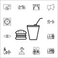 burger and drinking icon. Cinema icons universal set for web and mobile Royalty Free Stock Photo