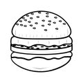 BURGER Editable and Resizeable Vector Icon Royalty Free Stock Photo