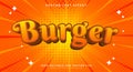 Burger editable text effect Template Royalty Free Stock Photo