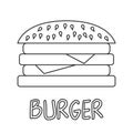 Burger fast food vector image Royalty Free Stock Photo