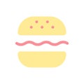 Burger flat color ui icon