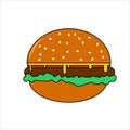 Burger food illustration