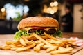 Burger and french fries