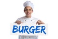 Burger hamburger fast food cook cooking isolated