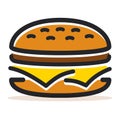 burger or hamburger flat icon