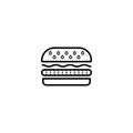 Burger, hamburger icon vector illustration