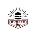 burger or hamburger vector logo Royalty Free Stock Photo