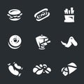 Vector Set of Fast Food Icons.