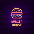 Burger House Neon Label