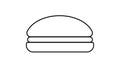 Burger icon design template. Flat hamburger logo background. Line street fast food symbol illustration. Modern sandwich concept Royalty Free Stock Photo