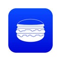 Burger icon digital blue