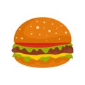 Burger icon, flat style