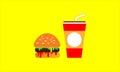 Burger icon with flat style design
