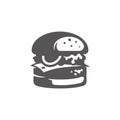 Burger icon isolated on white background vector illustration.